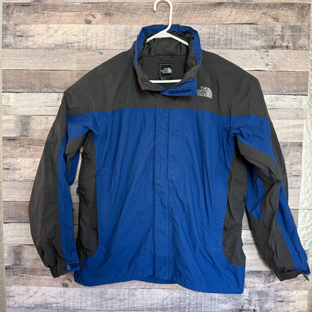 North Face Hyvent Ski Jacket Mens Large Blue Full Zip Outdoors Waterproof Hiking